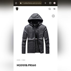 F-Collection Italian Vegan Leather M20101B - Black Men XL- Brand new